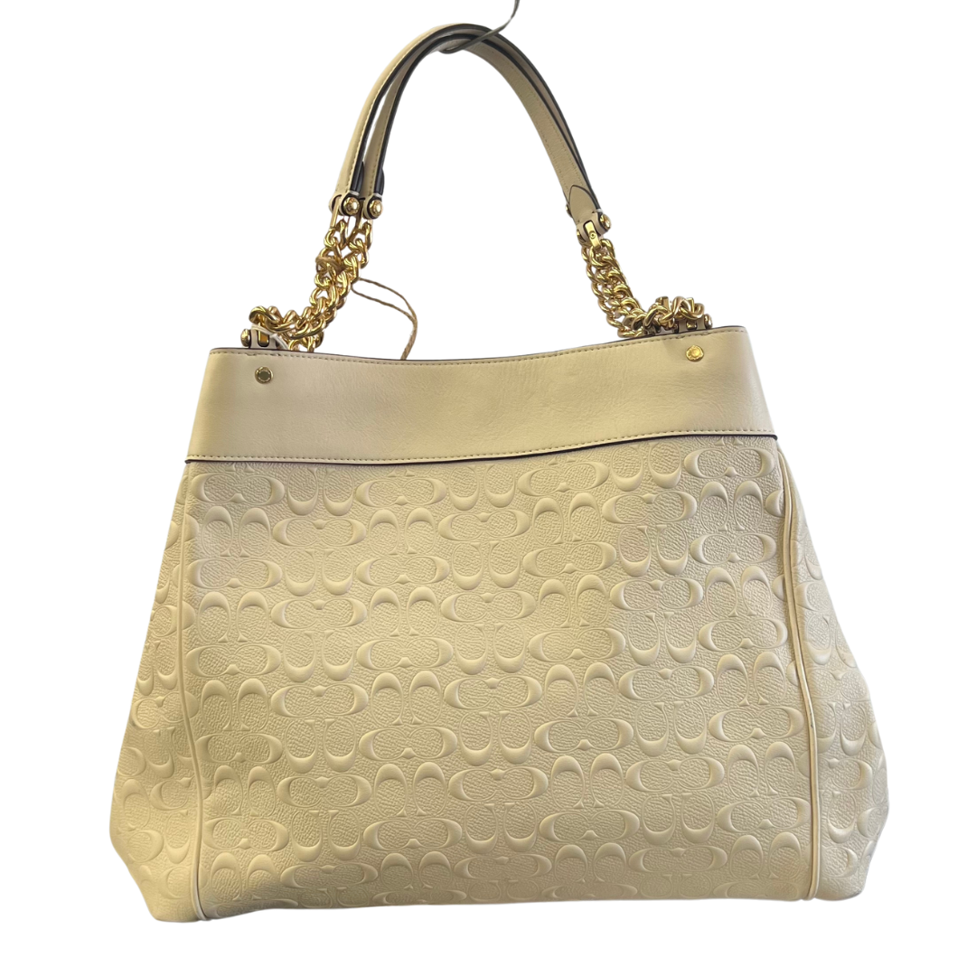 White Lexy Chain Coach Shoulder Bag Fieldstone Jewelry and Luxury Online