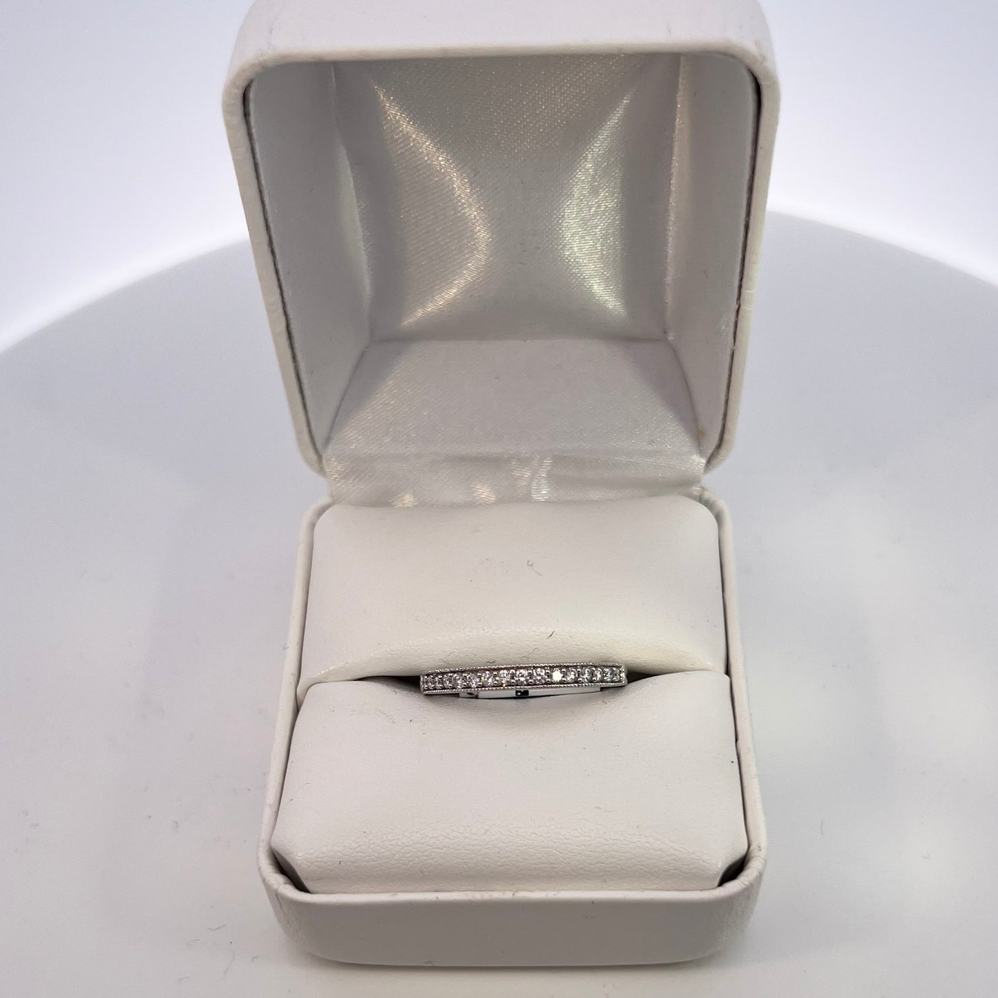 10kt White Gold with Small Diamonds Ring