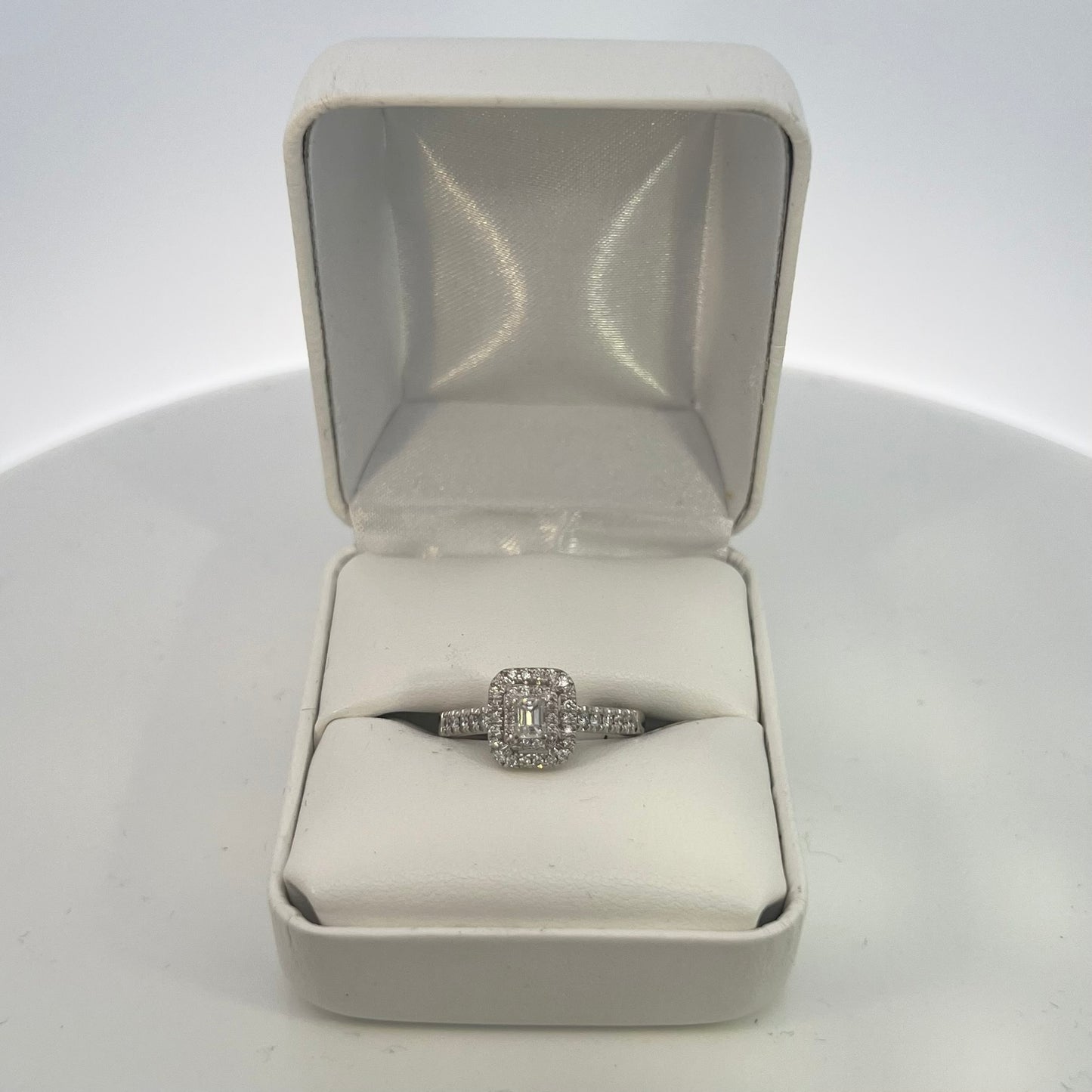 10kt White Gold Ring With Diamonds