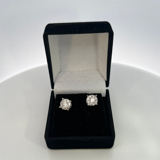 14kt White Gold Diamond Earrings