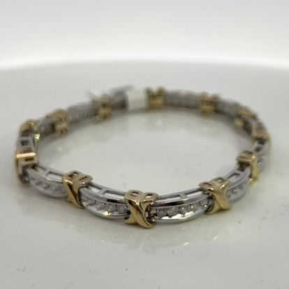 10kt White Gold Diamond Bracelet