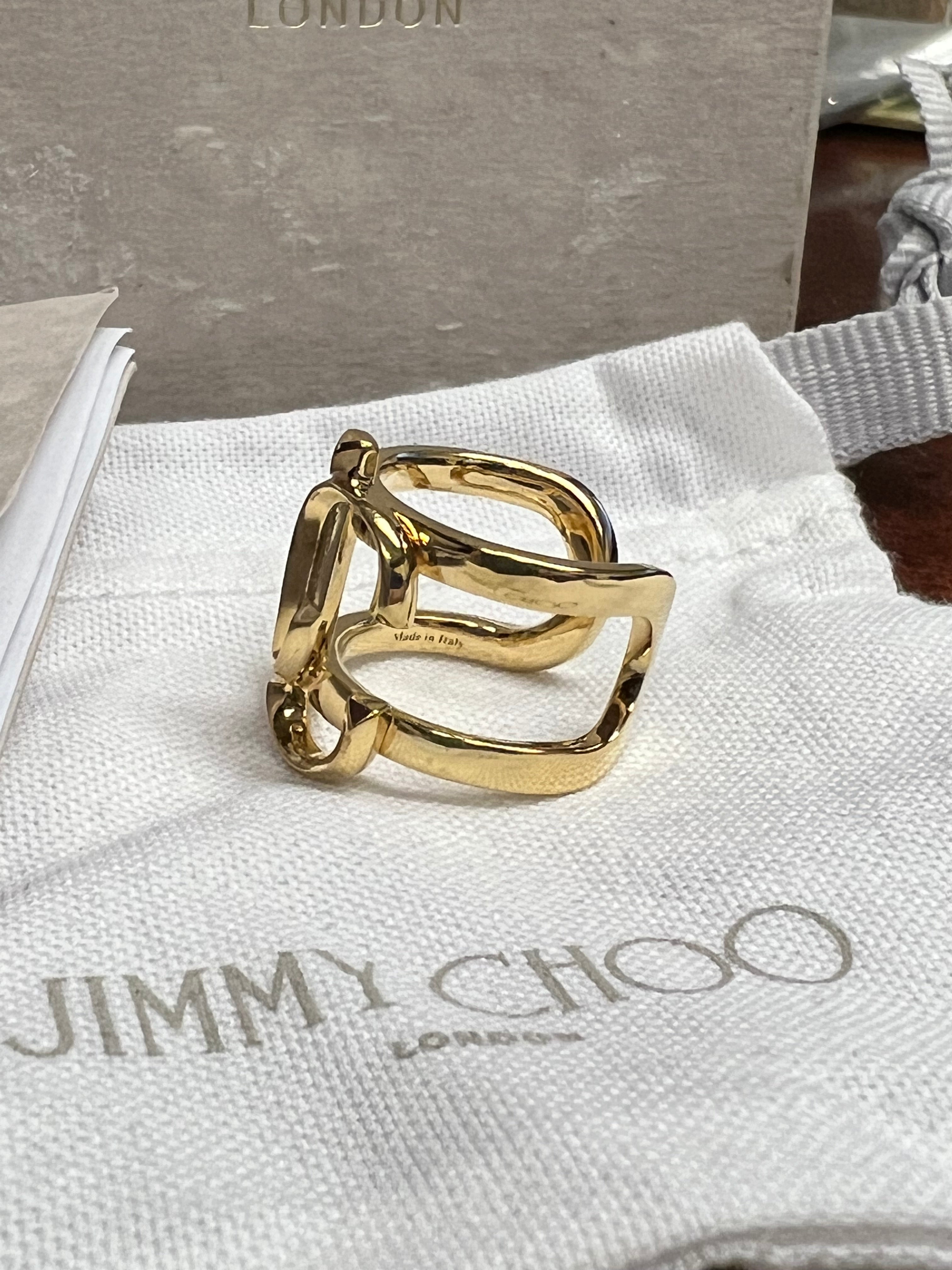 Jimmy Choo Initial Monogram Ring 