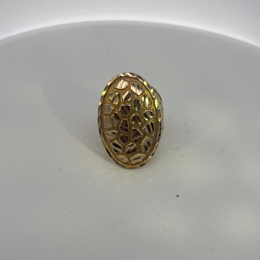 10KT Yellow Gold Men's Oval Nugget Ring