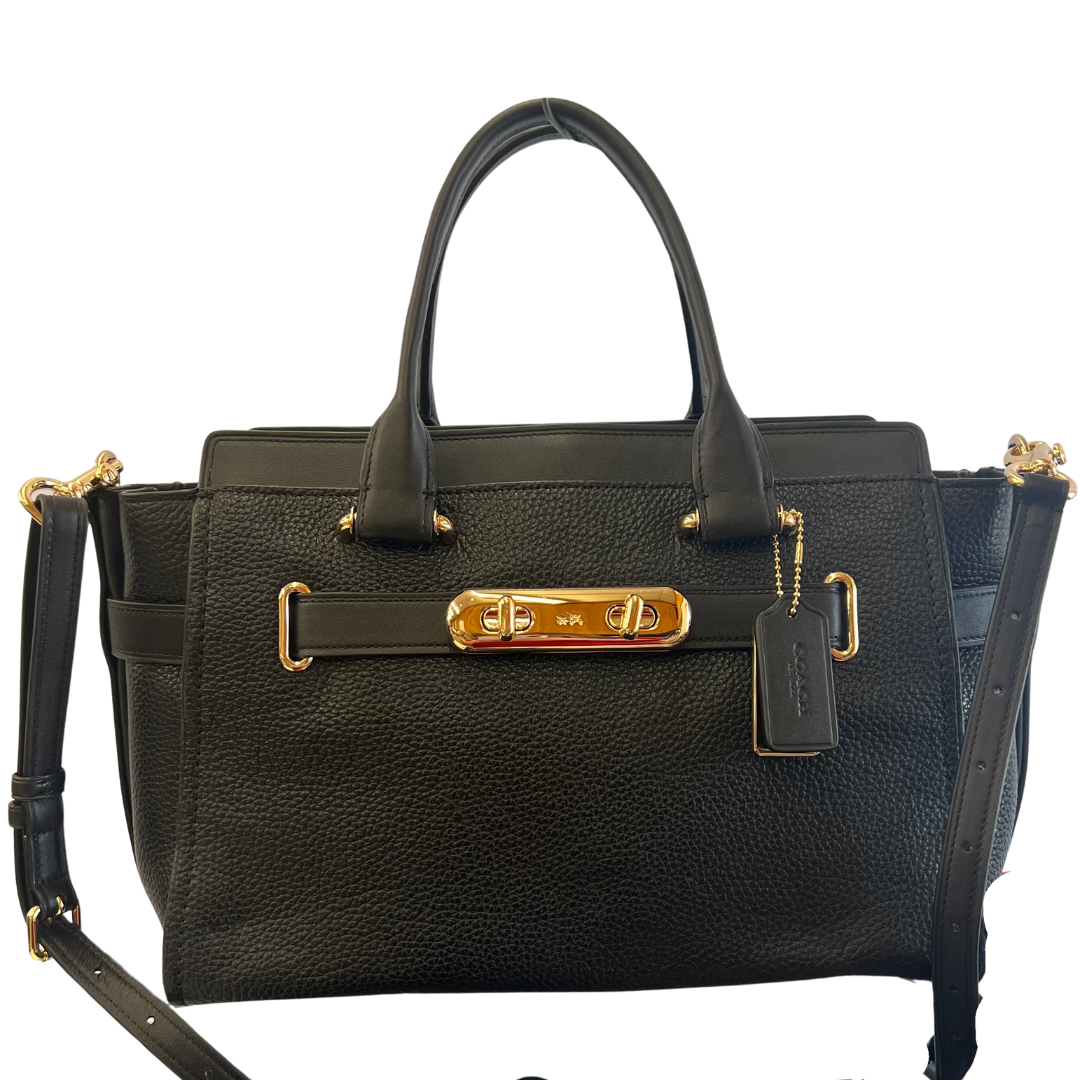 Couch Black Leather Swagger Bag