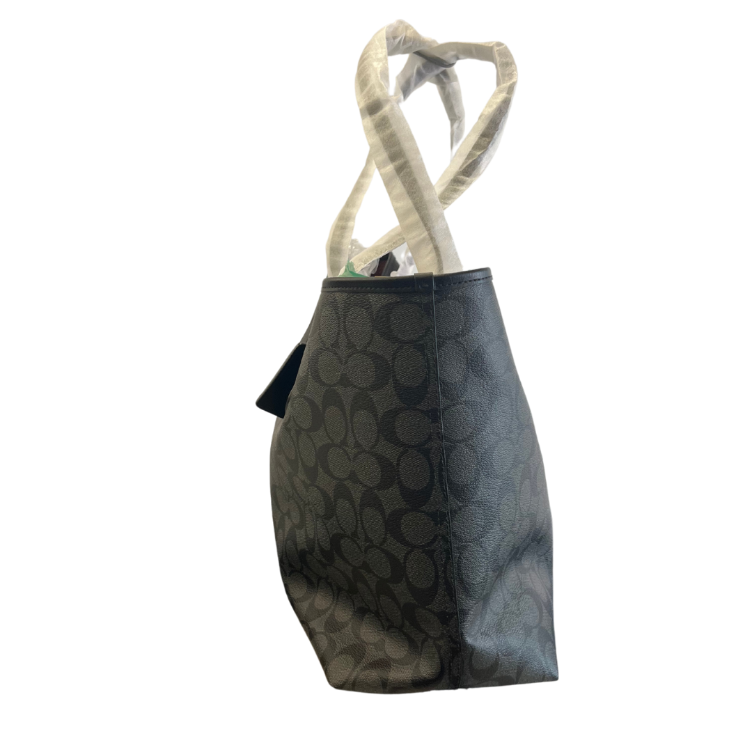 Black Signature Monogram City Tote