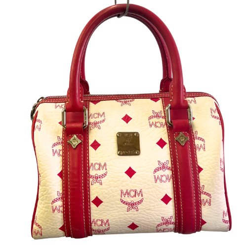 MCM Pink/White Boston Bag