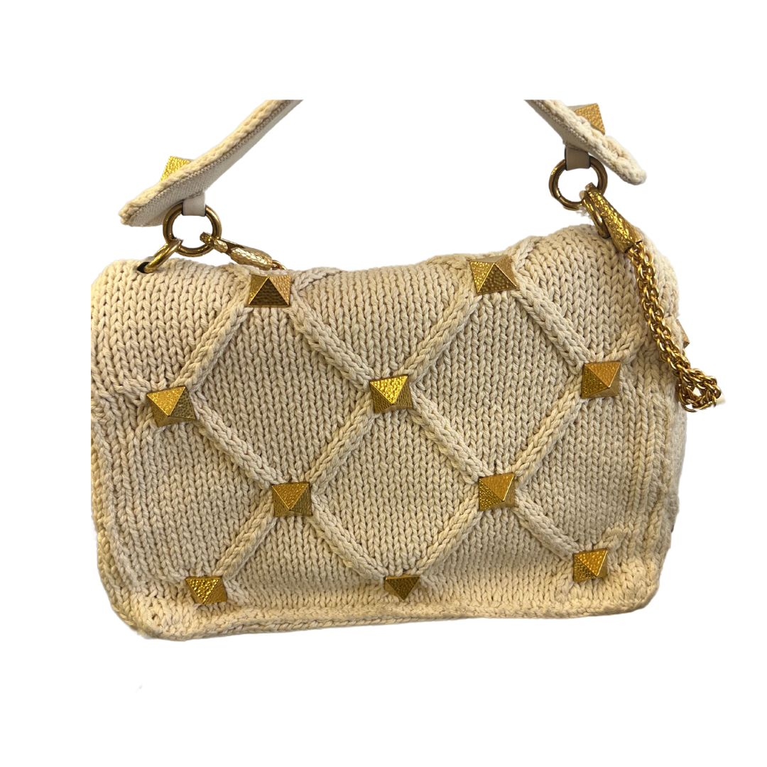 Roman Stud Knit Bag