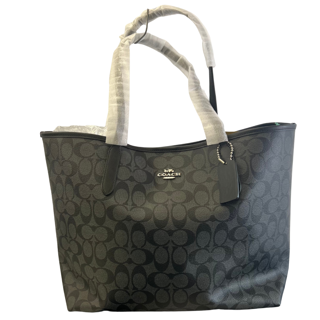 Black Signature Monogram City Tote